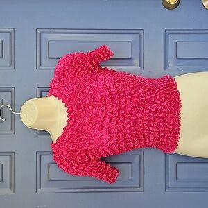 Bright Pink Textured Sweaters 2 of them, New,, never worn. Just wash and air dry